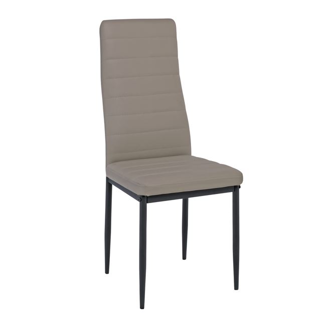 πόδι μαύρο – κάθισμα pvc cappuccino ΕΜ966Β,96Κ